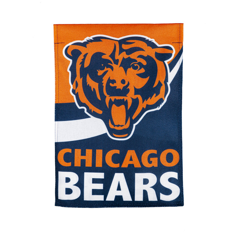 Drapeau de jardin en polyester 18 po x 13 po Chicago Bears