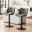 Tabouret de bar pivotant rembourré en similicuir à hauteur réglable avec structure en métal-70378428