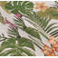 Tapis d'intérieur / extérieur ivoire / vert forêt à motif floral Mayshar-23586077