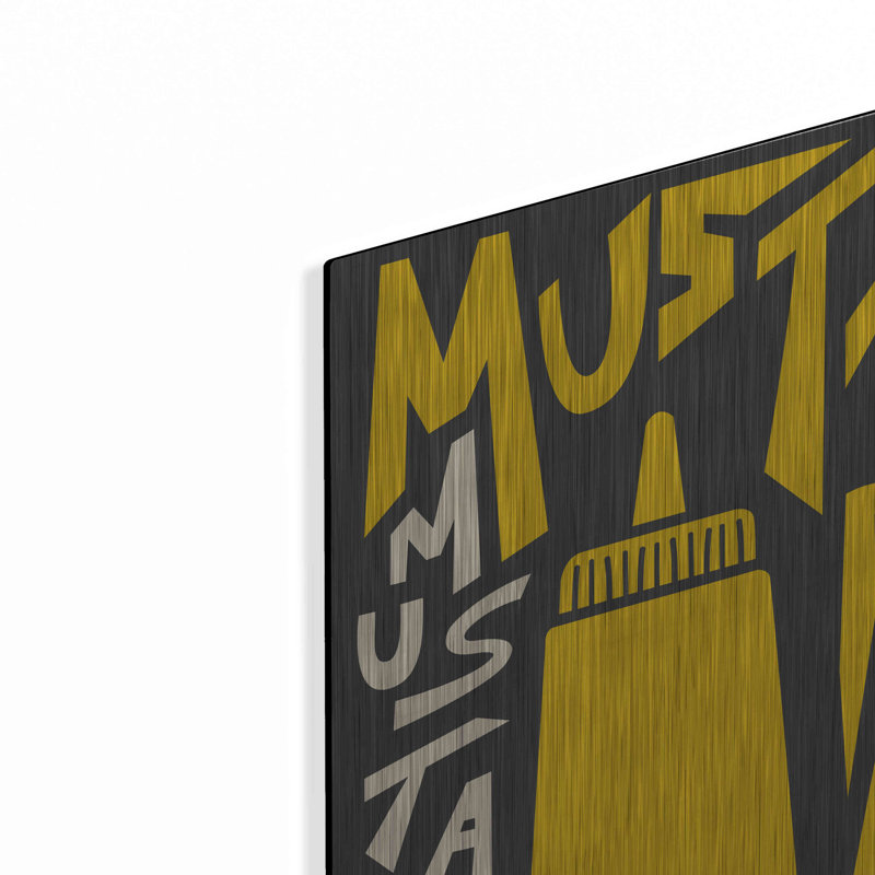 «Kitchen Mustard» par Ayse, art mural en métal, H 16 po x l 12 po