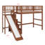 Lit mezzanine polyvalent avec glissade, escalier de rangement et lumière DEL-1078017731