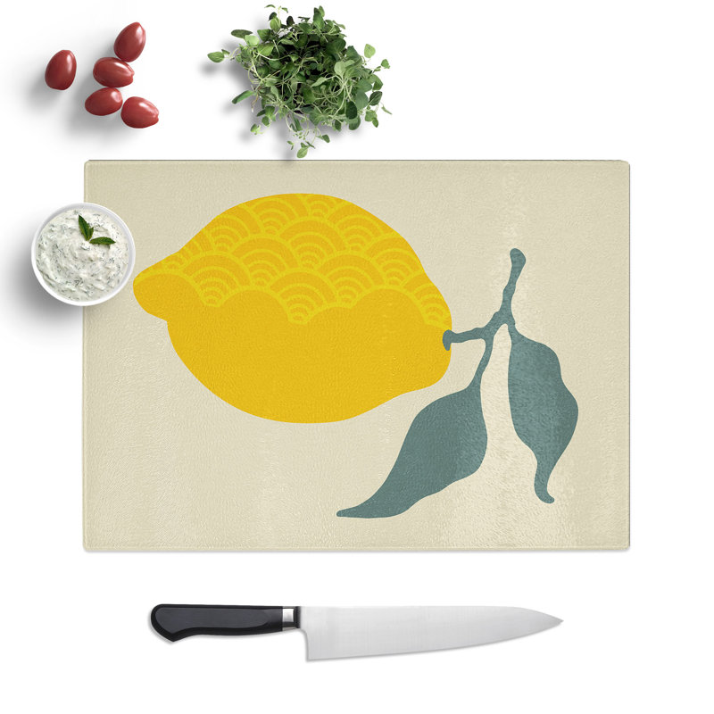 Lemon Fruit Chopping Board, 28.5cm W x 39cm L