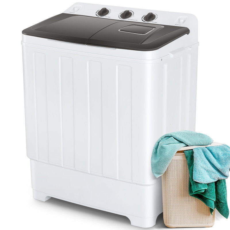 4,1 pieds cubes Pi. Combiné laveuse et sécheuse portative haute efficacité, Gris
