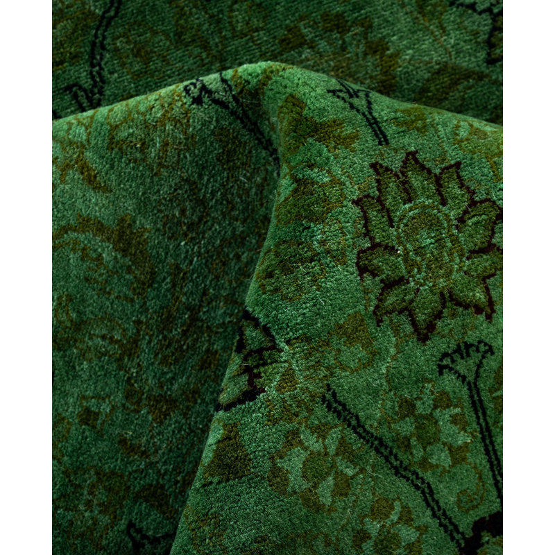 Overdyed One-of-a-Kind 6' 1" X 6' 3" Hand Knotted Area Rug