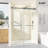 50-55" W X 76" H Frameless Double Sliding Shower Door-114773287
