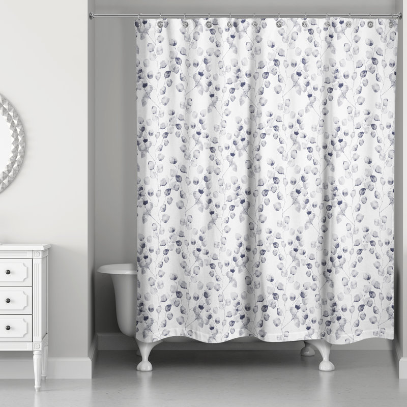 Rideau de douche simple Julian, Bleu marine