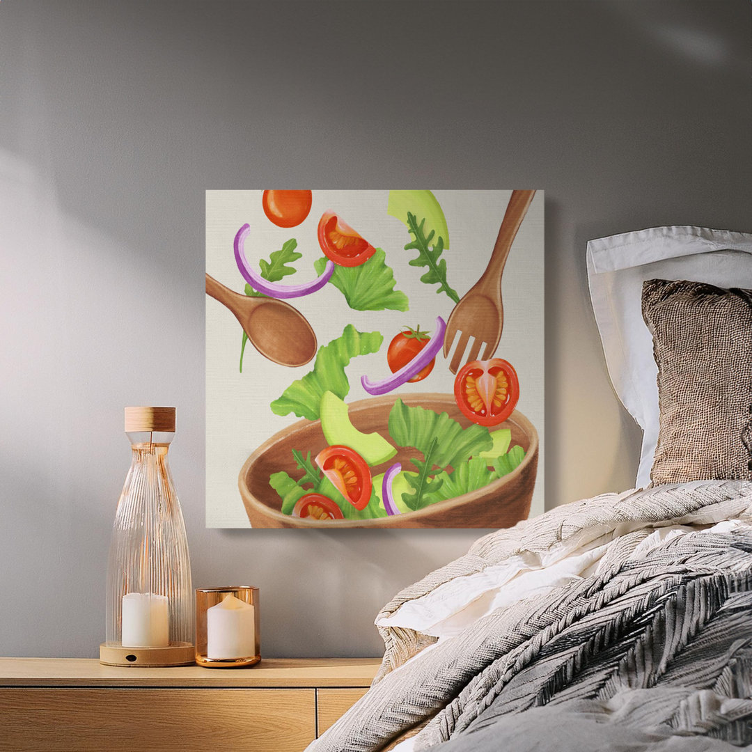 Vibrant Tossed Salad Kitchen Wall Art