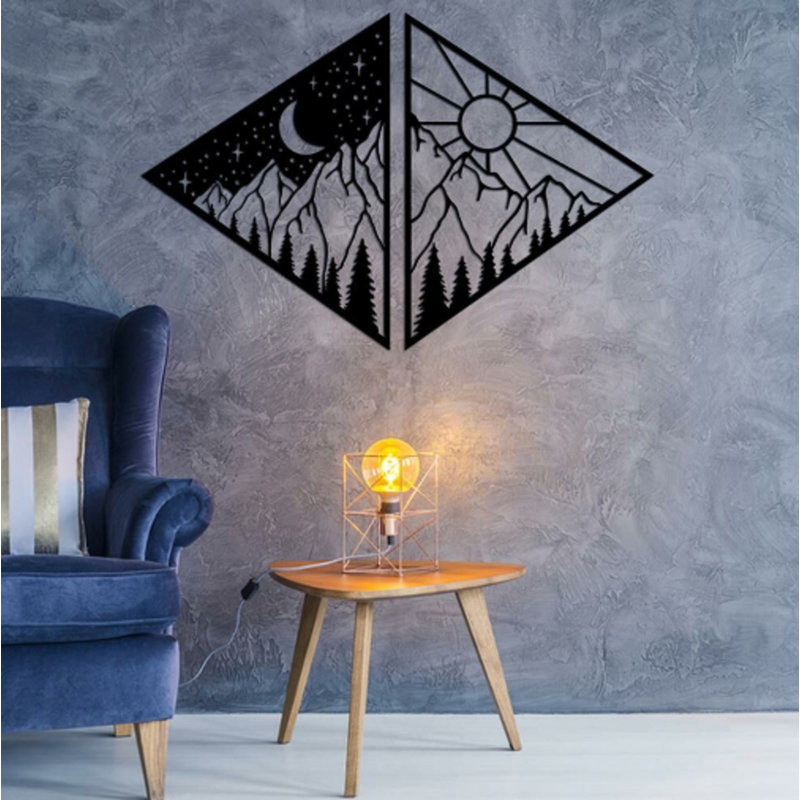 Handmade Rustic Wall Decor on Metal, 80cm H x 68cm W x 2cm D