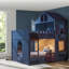 Lits doubles gain d'espace avec rangement, en bois MDF, style moderne pour la maison-2125157285