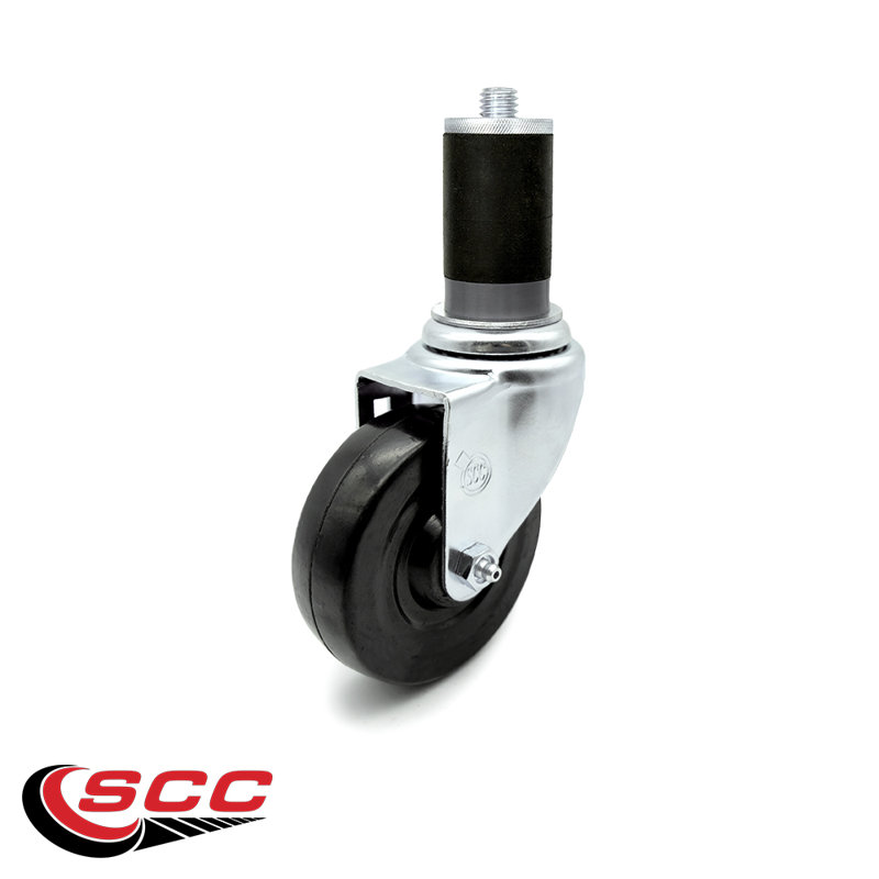 Hard Rubber Swivel Caster with Expanding Stem
