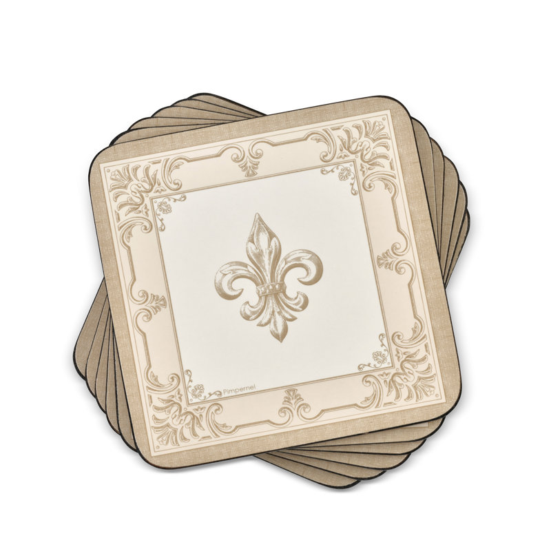 Pimpernel Fdc-Fleur De Lys, Tpe / Sous-verres 4 po x 4 po