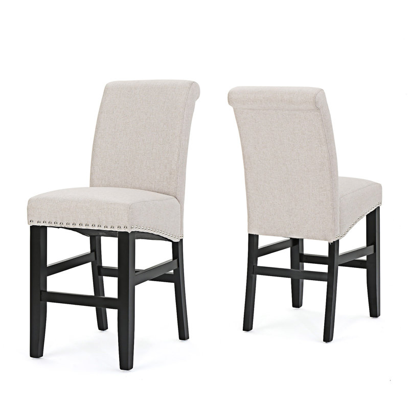 Ensemble de 2 chaises de salle à manger rembourrées avec tabouret de comptoir