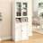72-Inch, Metal Cabinet, Kitchen, White, Adjustable Shelves, Stainless Steel Frame, Freestanding, Use, Magnetic , Scratch- Features