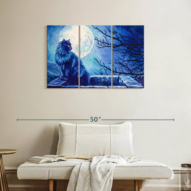 Blue Cat, 24" H x 38" W