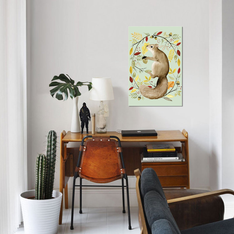 « automne couronne i », impression sur toile, H 12 po x l 8 po x P 0,75 po, Toile tendue, Pas de tapis