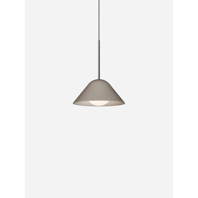 Bola Bell, 114.4" H x 11.7" W x 11.7" D, Taupe, Chrome