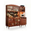 Buffet en bois massif brun et verre