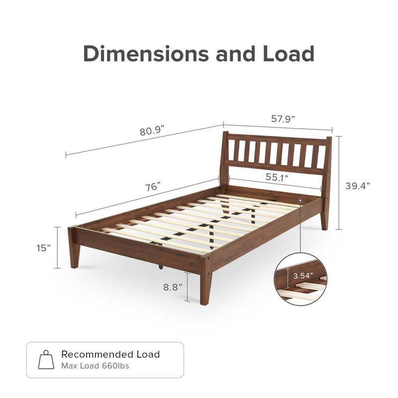 Josse Ted Bed, Walnut, Full