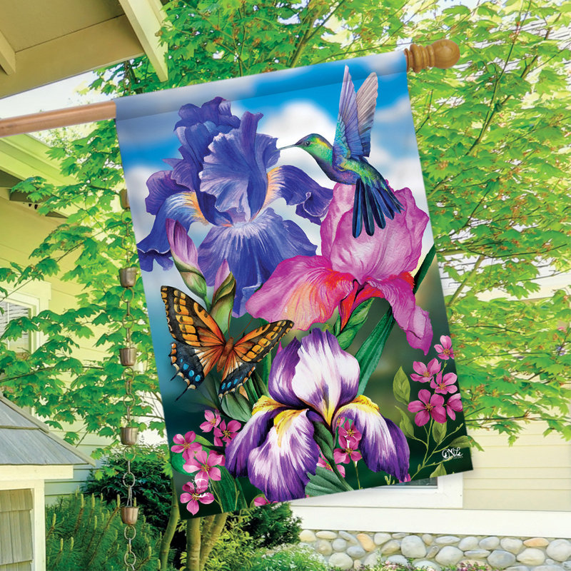 Irises Spring House Flag