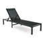 Chaise longue d'extérieur, noir (ensemble de 2)