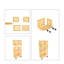 Bamboo Fruit Basket Stand, Potato And Onion Storage Cart, 3-Tier Fruit Basket With Wheels, Vegetable Storage For Kitchen Floor (Self-Assembly)