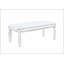 Table basse en miroir argenté avec éléments sculptés rétro, table à thé rectangulaire en verre pour salon moderne et bureau