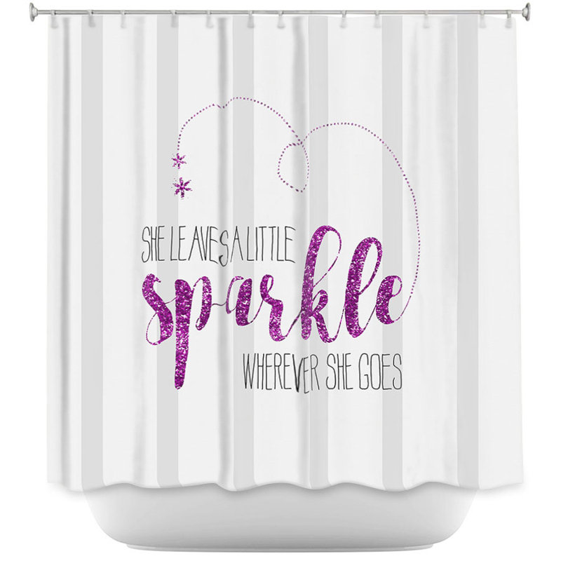 Rideau de douche simple, Gris / Rose
