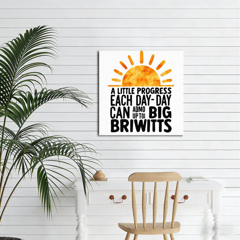 «Sunshine Daily Progress», art mural sans cadre, 16 x 16