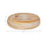 Bol rond rond en verre avec motif tourbillon - Bol décoratif moderne pour décoration intérieure, table d'appoint de chambre à coucher ou tablette - 19 po, orange