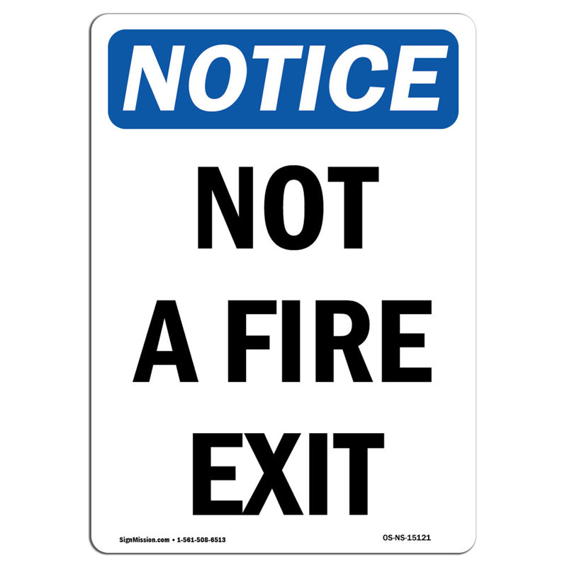 Not a Fire Exit Sign