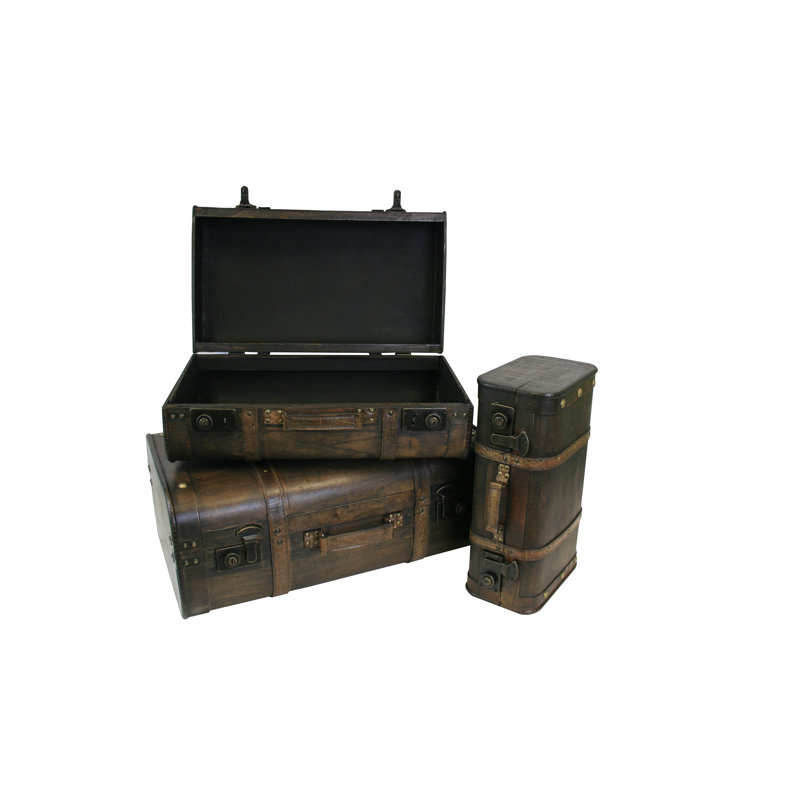 Ensemble de coffre valise en bois 3 pièces Mankin