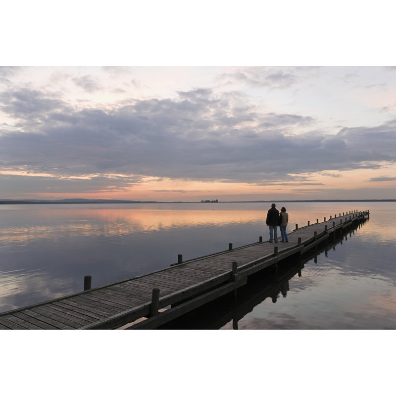 Rear View Of Senior Couple by RelaxFoto.de - No Frame Print on Canvas, 51cm H x 76cm W