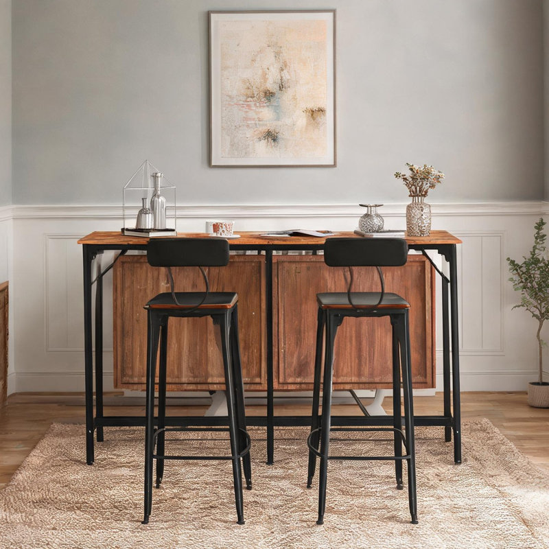 Table de salle à manger ajustable de 180 x 38 x 99 cm (70,9 x 15 x 39 pouces) en marron, poids : 16,5 kg