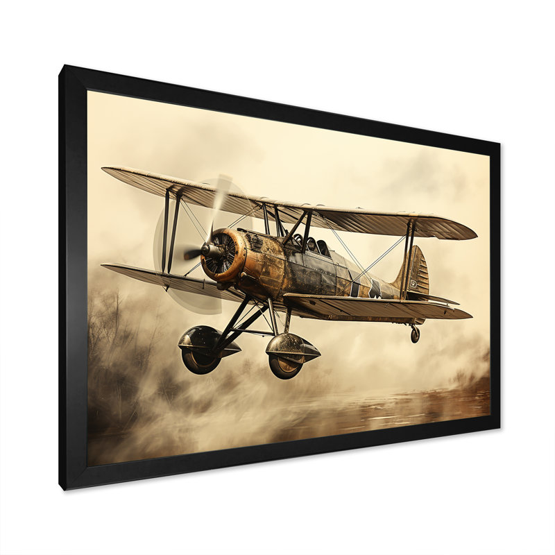 «Urban Plane», impression sur toile, Cadre photo noir simple, H 24 po x l 32 po x P 1 po