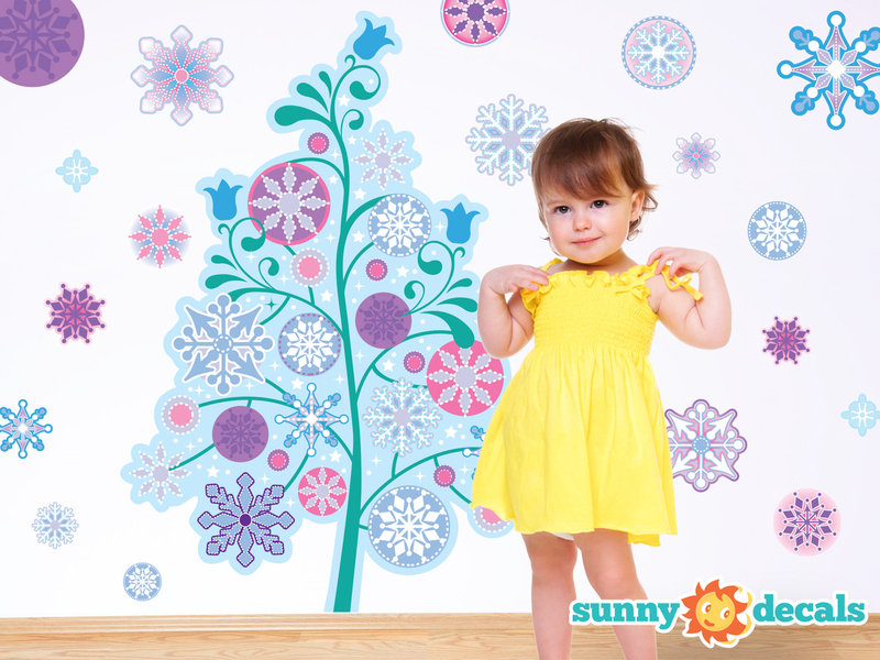 Décalcomanie murale en tissu d’inspiration congelée