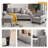 3 Piece Sectional Living Room Set-1405635024