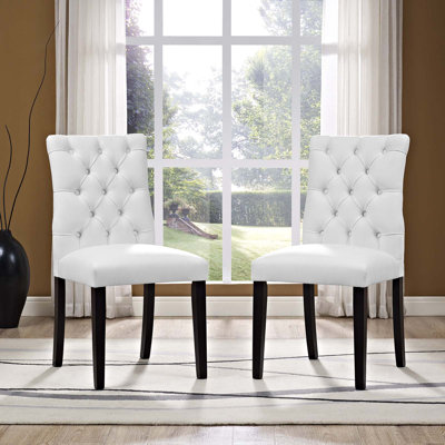 Modway Duchess Button Tufted Fabric Dining Chair