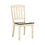 Chaise d'appoint à dossier à lattes Laureus blanc / brun foncé Laureus
