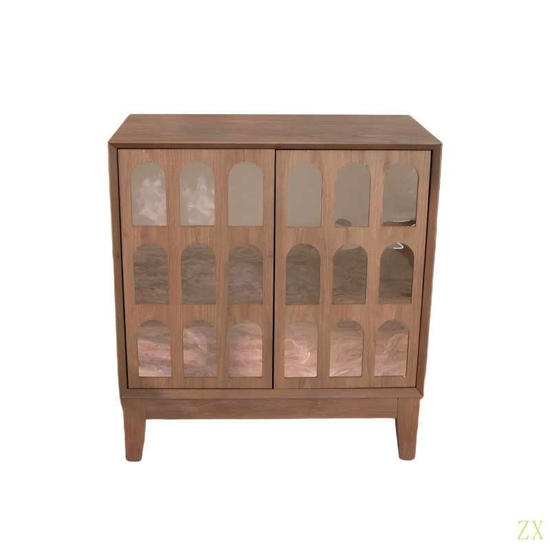 Armoire à double porte, Gris, H 32,03 po x l 23,41 po x P 15,71 po
