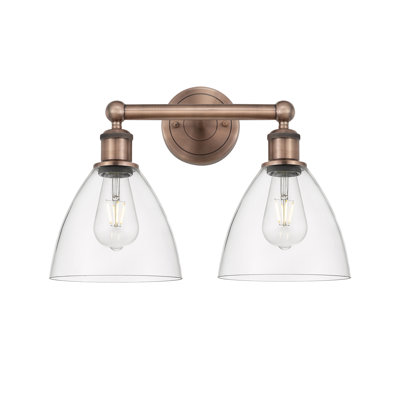 Éclairage pour meuble-lavabo en verre 2 lumières 16,5 pouces Alorah