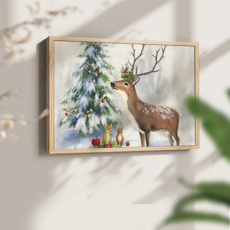 Art de Noël - XCI - Reproduction encadrée - Restickable, H 8 po x l 10 po, Naturel