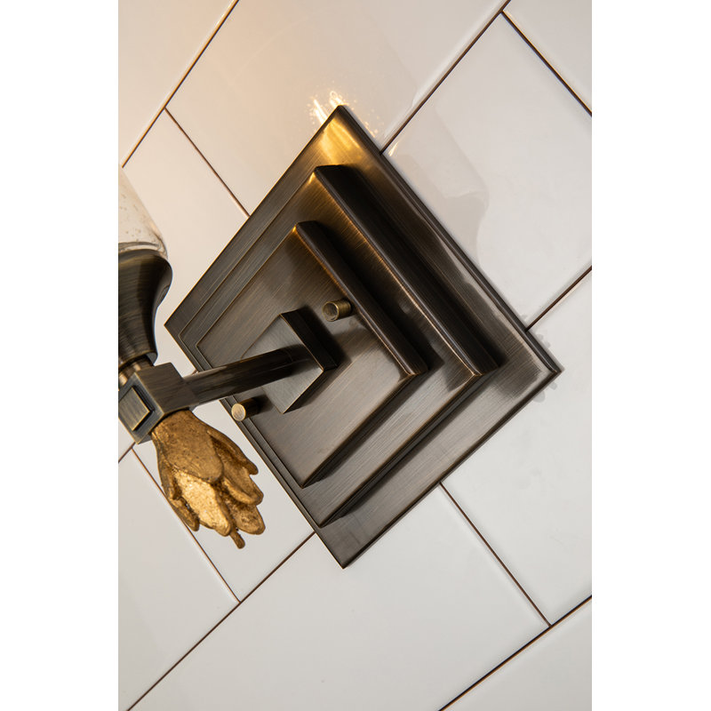 Vetiver 1 Light Dark Bronze With Gold Accent, Dark Bronze/Gold