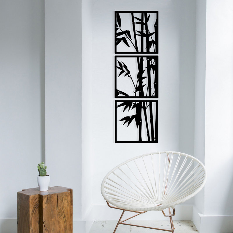 Stylish Decorative Metal Wall Accessory, Black Finish, 14.2 x 43.3 inches | 100% Metal Construction, Thickness: 0.05 inches | Perfect for Modern Home Decor, Durable and Eye-Catching Design