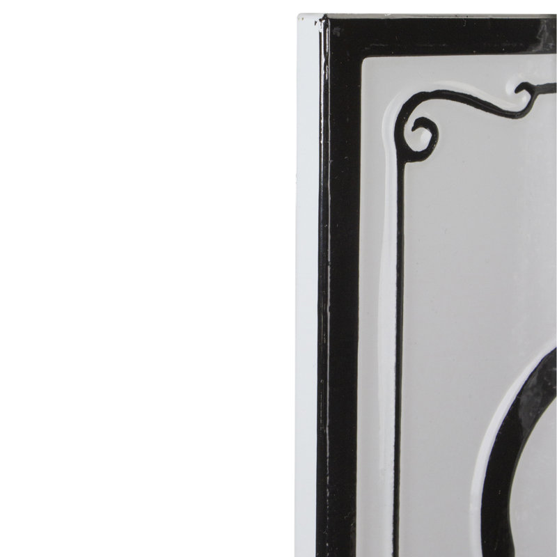 36" Black and White Metal Farmhouse Wall Sign Decor