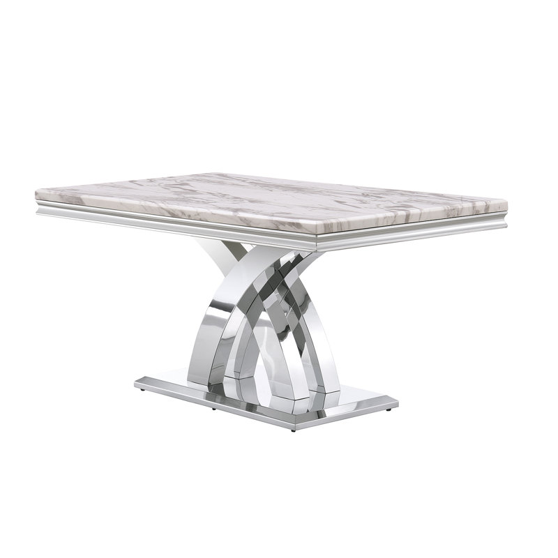 Adalida Metal Base Dining Table