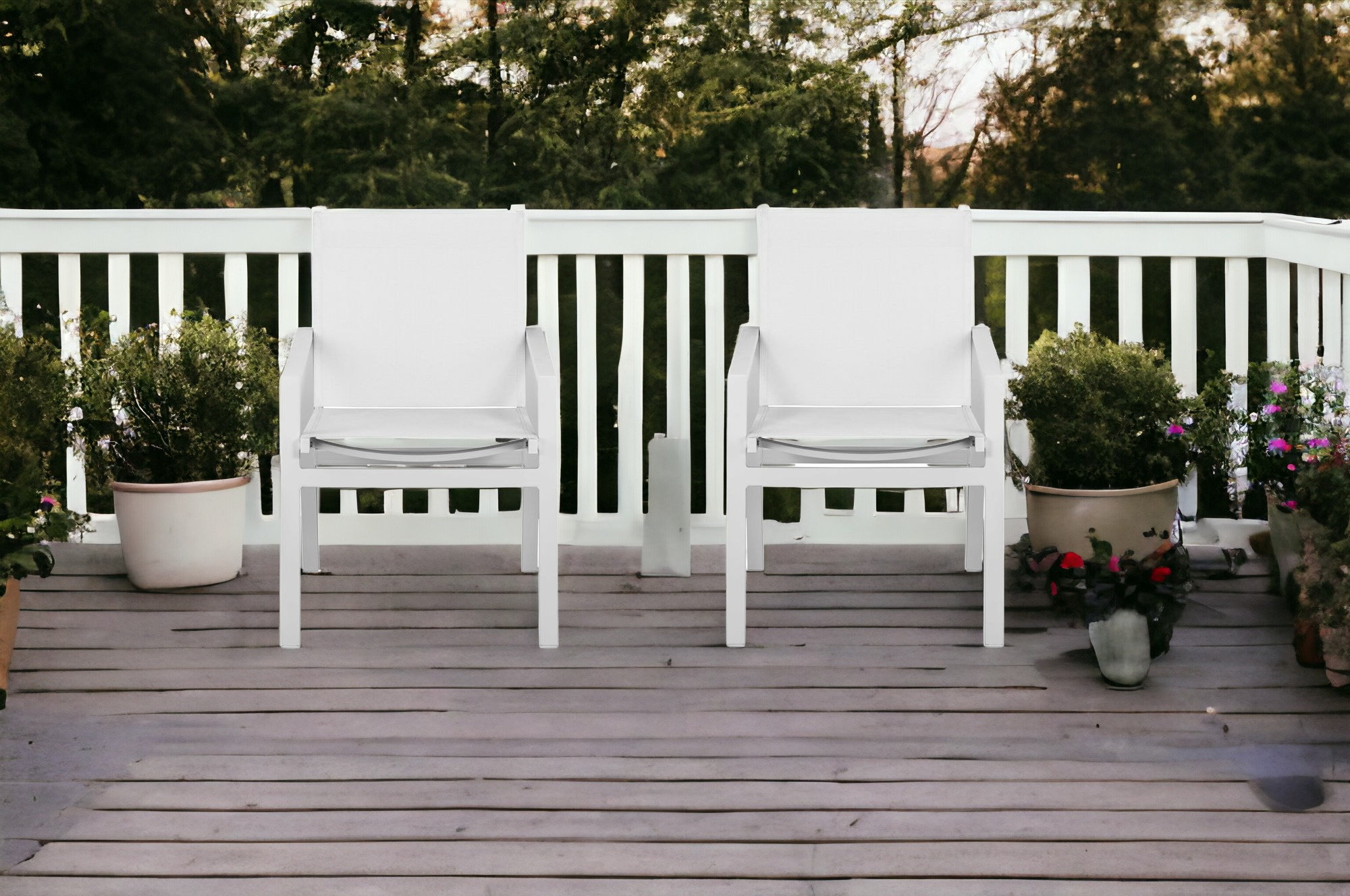 Latitude Run® Eeshal Set of Two Metal Indoor Outdoor Dining Chairs ...