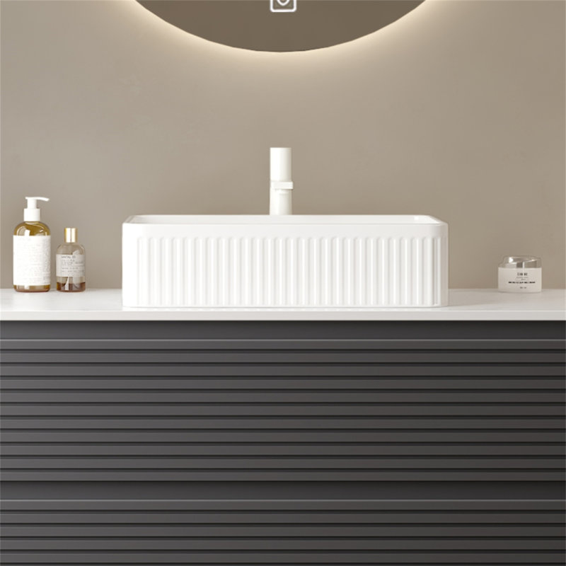 Lavabo de salle de bain 20 po, Blanc