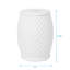 11" X 17.25" Glazed Ceramic Drum Stool - Indoor/Outdoor Side Table - Accent Garden Stool