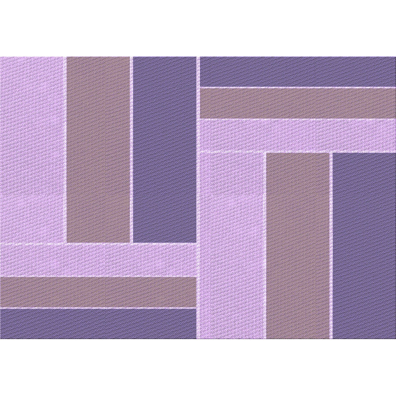 Tapis 100% à motifs lavables à la machine 2989PAT1630PUR, Rectangle 2 pi x 3 pi