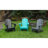 Spacious Hdpe Adirondack Chairs, Weather-resistant With Modern Design For Patio & Camping